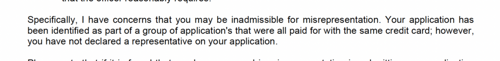 PFLs refusal Using a credit card